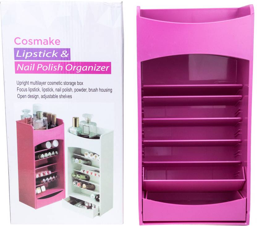 Avmart Cosmake Lipstick Nail Polish Organizer Jewellery Box Pink Avmart Cosmake Lipstick Nail Polish Organizer Jewellery Box Pink Makeup Vanity