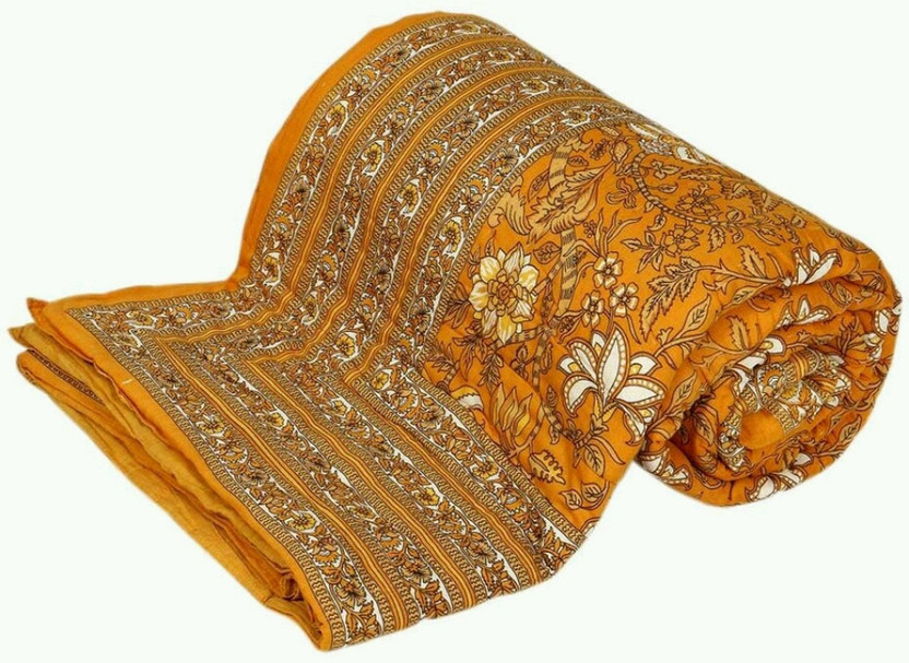 V.R.ENTERPRISES Floral Double Quilt for  Mild Winter(Cotton, Multicolor)