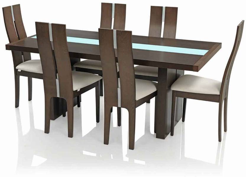 Royaloak Daffodil Glass 6 Seater Dining Set In India Royaloak Daffodil Glass 6 Seater Dining Set