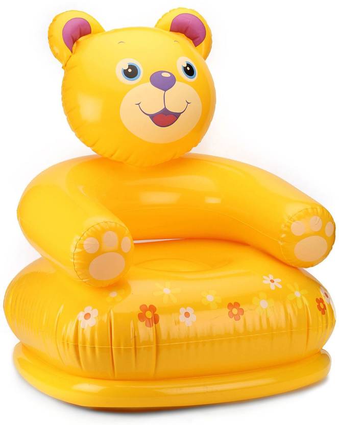 KT BROTHERS Yellow Inflatable Teddy Chair for kids Yellow Inflatable