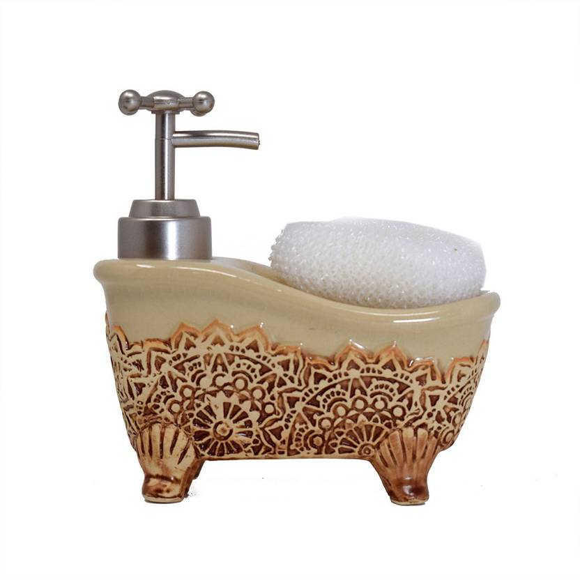 Scrafts Ethnic Design Bathtub Shaped Cream Lotion Soap Dispenser