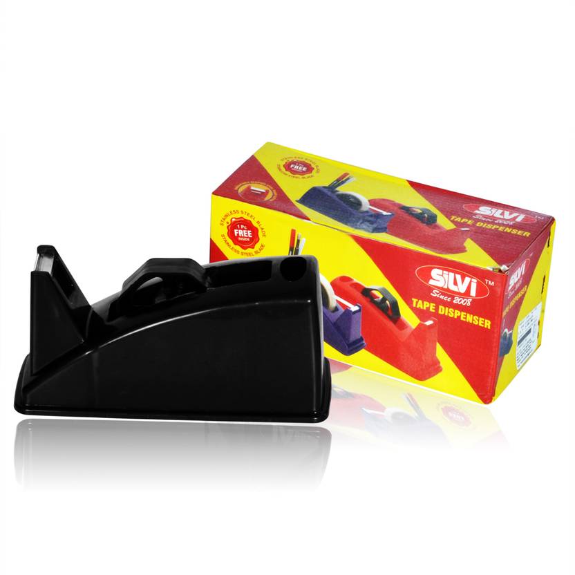 Flipkart Com Silvi Single Sided Desktop Tape Dispenser Machine Silvi Single Sided Desktop Tape Dispenser Machine Black Colour One Pcs Steel Blade Free