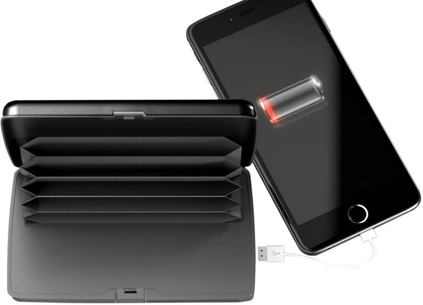 VibeX ⢠eCharge Wallet Deluxe Portable Power Bank and Credit Card Case eCharge Walletâ¢-Type-001 USB Charger