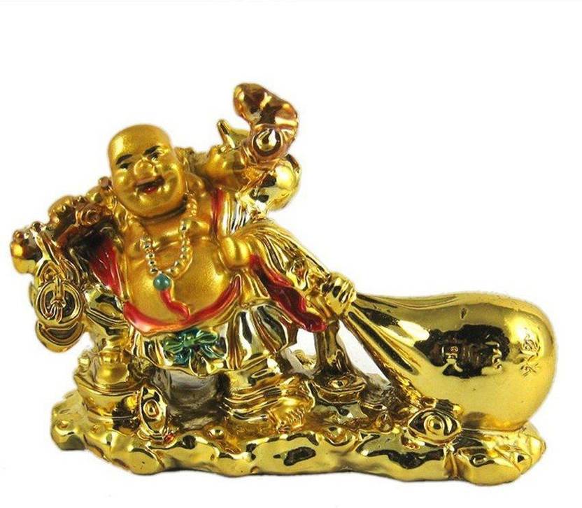 AIR99 Laughing Buddha HOLDING HAMP SACK FOR PROSPERITY & WEALTH