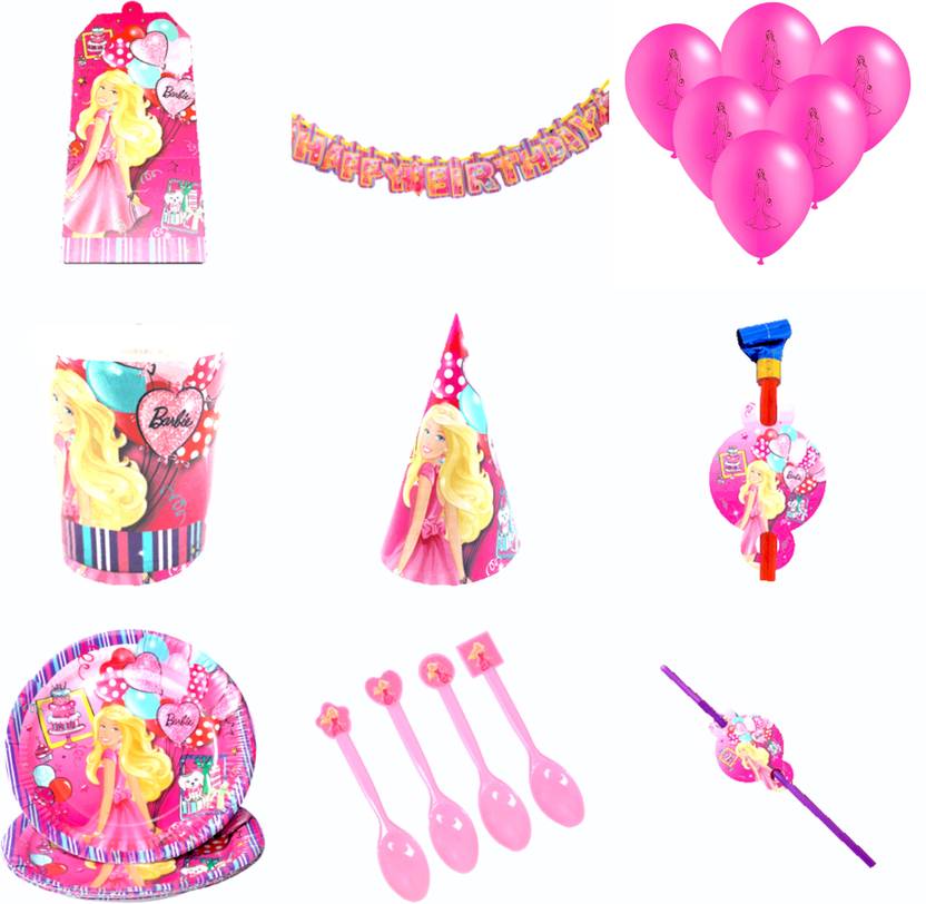 Idream Barbie Theme Party Supplies For 10 Guests Price In India
