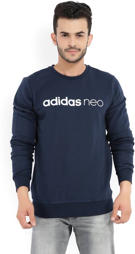 ADIDAS NEO Full Sleeve Solid Men's Sweatshirt Buy Blue ADIDAS NEO Full Sleeve Solid Men's Sweatshirt Buy Blue