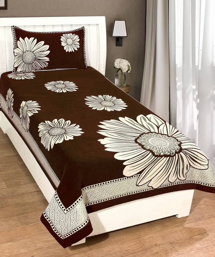 Homesense 200 Tc Velvet Single Floral Bedsheet Buy Homesense 200