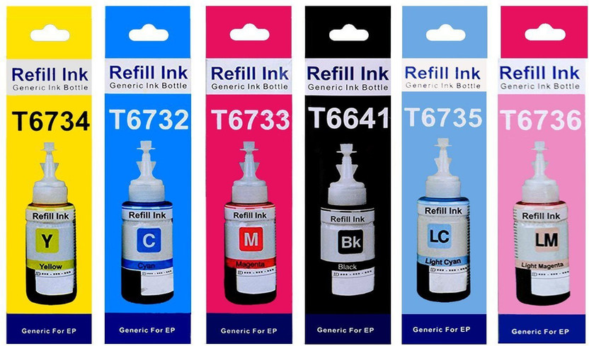 New Original Epson Ink T6731//T6732//T6733//T6734//T6735//T6736 70ml 3 Sets