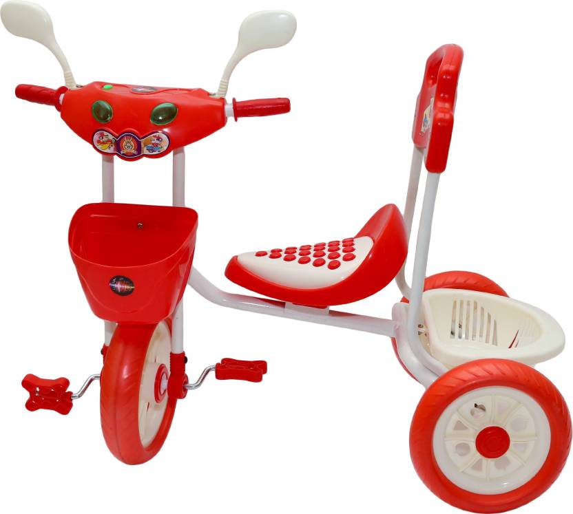 oximus Red Tricycle For Boys and Girls With Basket Tricycle