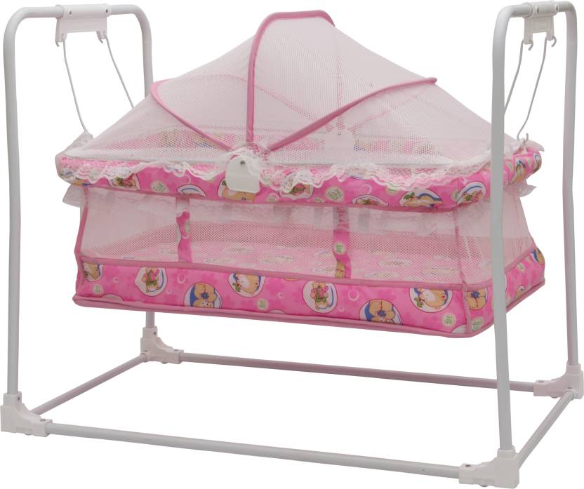 oximus compact best angels cradle (pink) with canopy