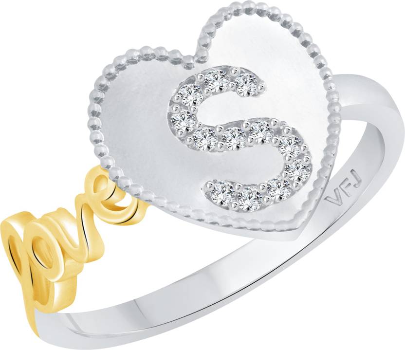 vighnaharta valentine love s alphabet in heart alloy cubic