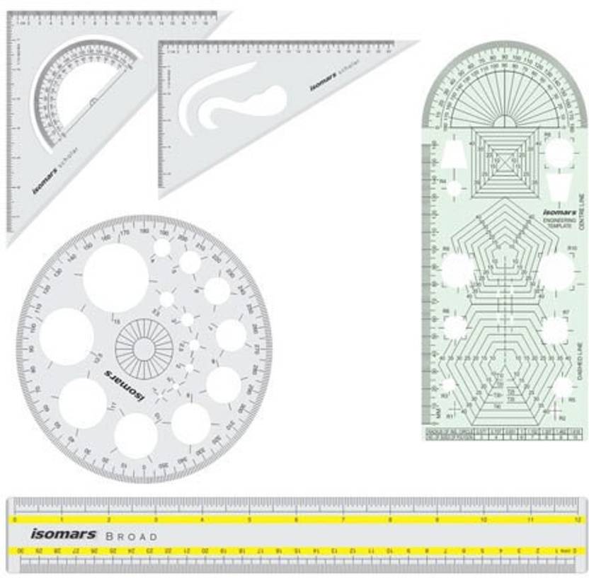 flipkart com isomars engineering template combo ruler