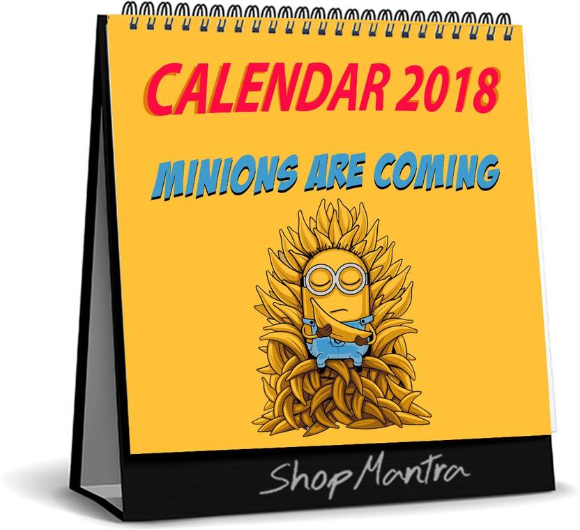 Mantra Minions Rush Desk Calender Table Mantra Minions Rush Desk Calender Table Calendar2018 Size 8 X Inch 2018 Calendar Multicolor Cartoon