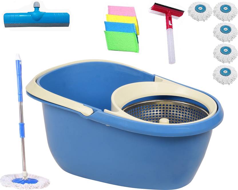 VMOP UNBREAKABLE BUCKETMADE IN INDIAA618 Mop Set, Floor Wiper, Scrub