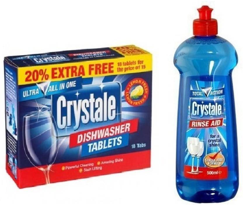 Crystale Rinse Aid And Tablets Combo Dishwashing Detergent Price in