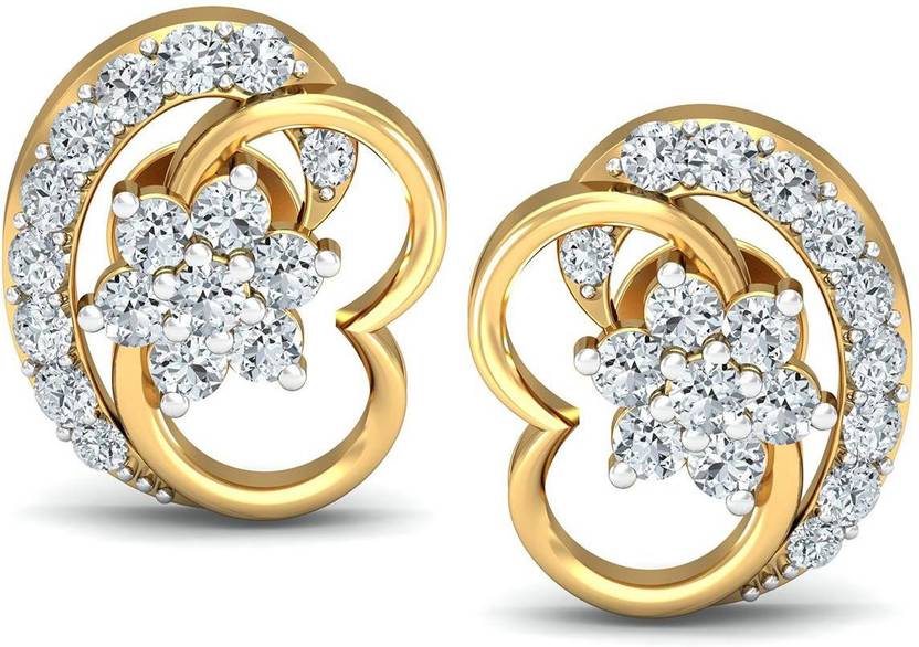 Avnni By Nakshatra Designer Yellow Gold 14kt Diamond Stud Avnni By Nakshatra Designer Yellow Gold 14kt Diamond Stud