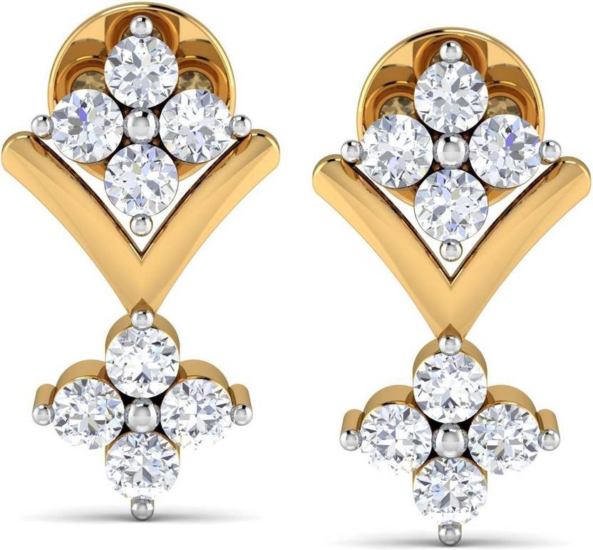 Avnni By Nakshatra Designer Yellow Gold 14kt Diamond Stud Avnni By Nakshatra Designer Yellow Gold 14kt Diamond Stud