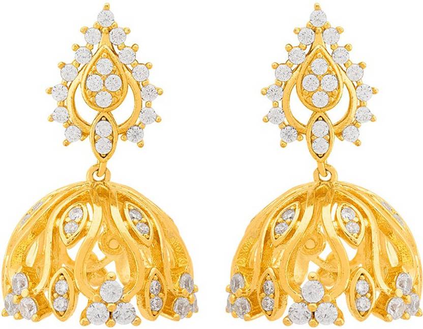 Flipkart Voylla Swarnam Gold Plating Jhumka Style Earrings Flipkart Voylla Swarnam Gold Plating Jhumka Style Earrings Cubic Zirconia Br Jhumki Earring Online At Best Prices In India