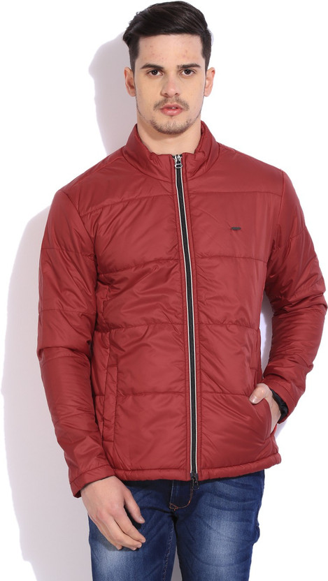Sleeve Solid Men Quilted Jacket 