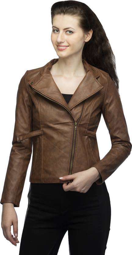 Lambency Full Sleeve Solid Women S Biker Jacket