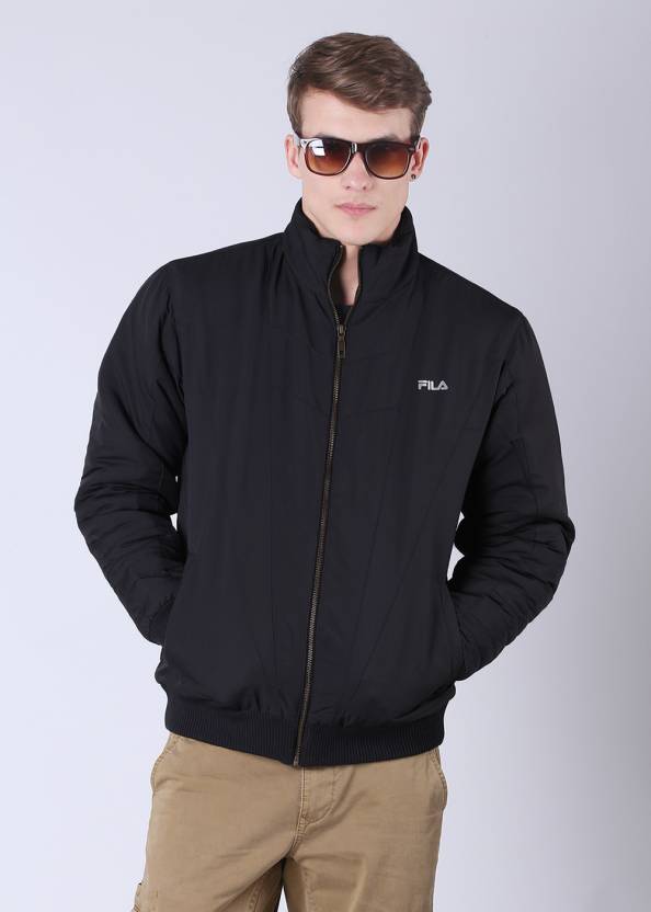 FILA Full Sleeve Solid Men Jacket - Buy Black FILA Full Sleeve Solid Men  Jacket Online at Best Prices in India | Flipkart.com