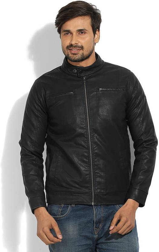 Pepe Jeans Full Sleeve Solid Men S Leather Jacket