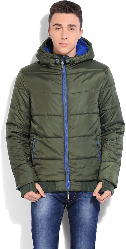 Full Sleeve Solid Men Puffer Jacket 
