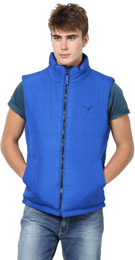 \u0026 MUNERO Sleeveless Solid Men Jacket 