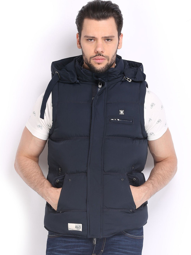 883 Police Sleeveless Solid Men Jacket 