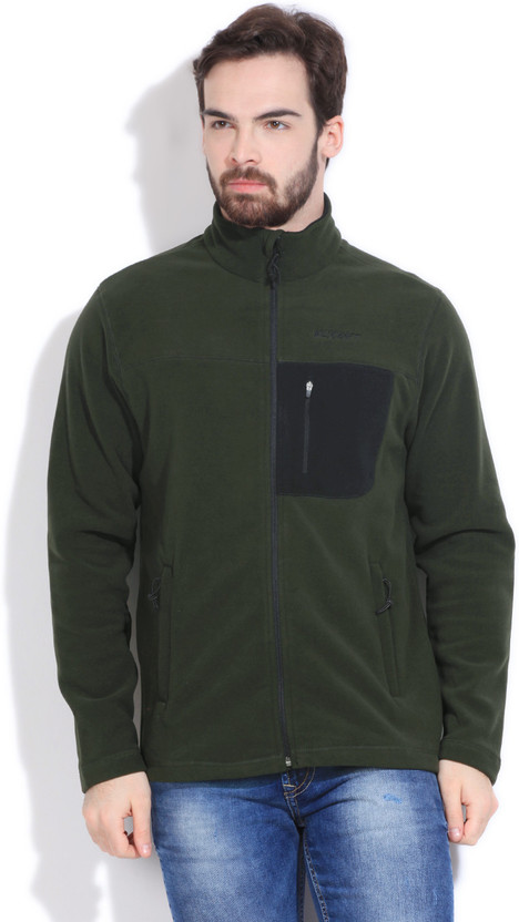 Full Sleeve Solid Men Fleece Jacket 