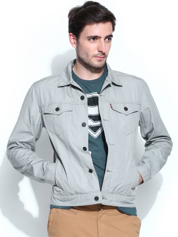 LEVI'S Full Sleeve Solid Men Quilted Jacket - Buy Grey LEVI'S Full Sleeve  Solid Men Quilted Jacket Online at Best Prices in India 