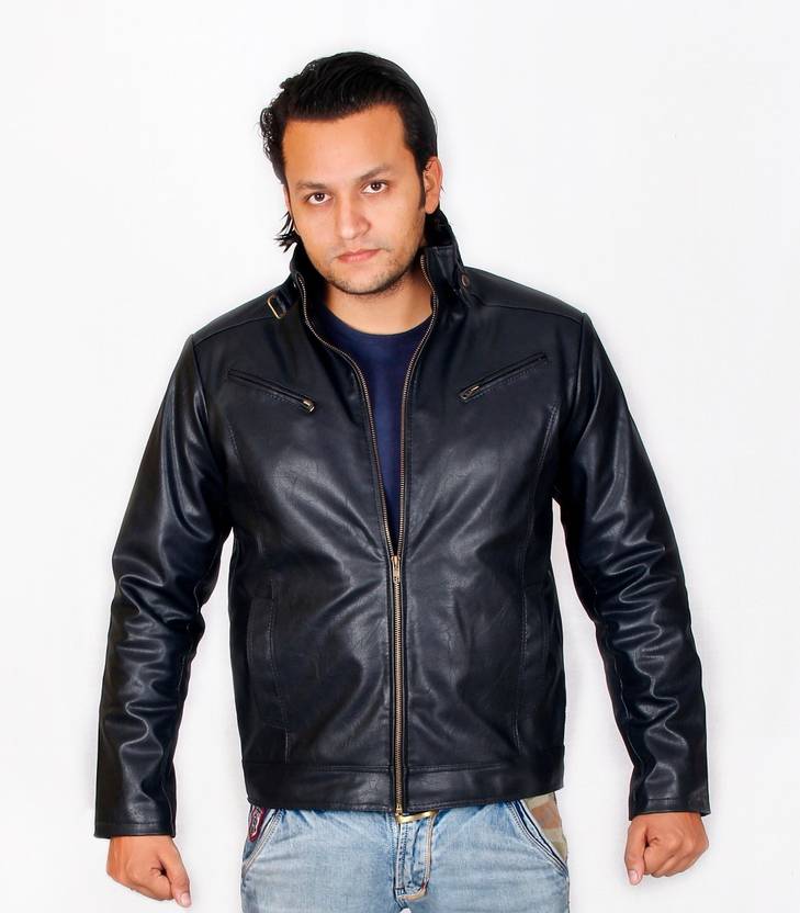Launcher Full Sleeve Solid Men S Leather Jacket Black Launcher Full Sleeve Solid Men S Leather Jacket Home Clothing