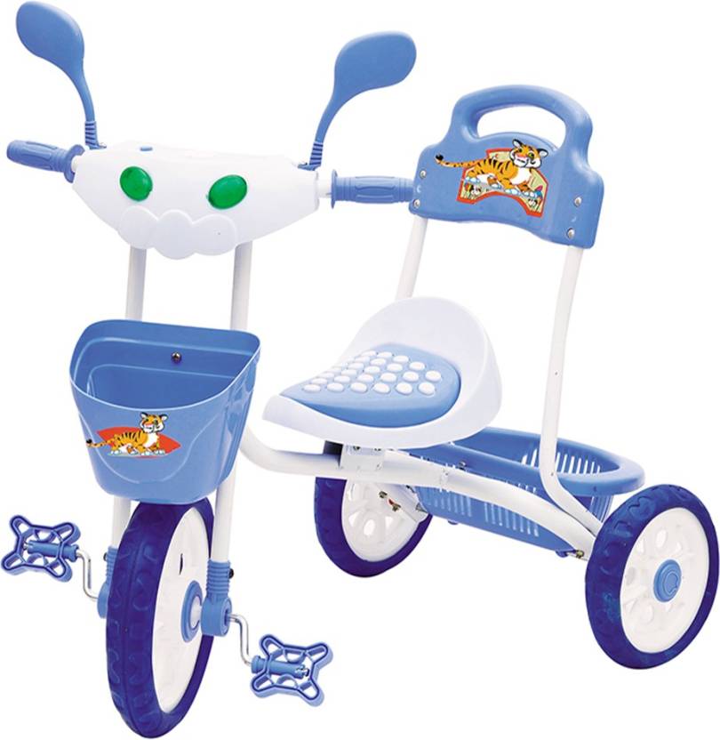 Oximus lovely baby boy tricycle With Basket & Music Tricycle (Blue) Tricycle