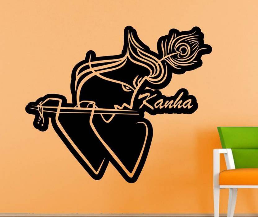 MADHUBAN DÉCOR Lord Krishna with Flute Cute Kids Room God Wall Sticker