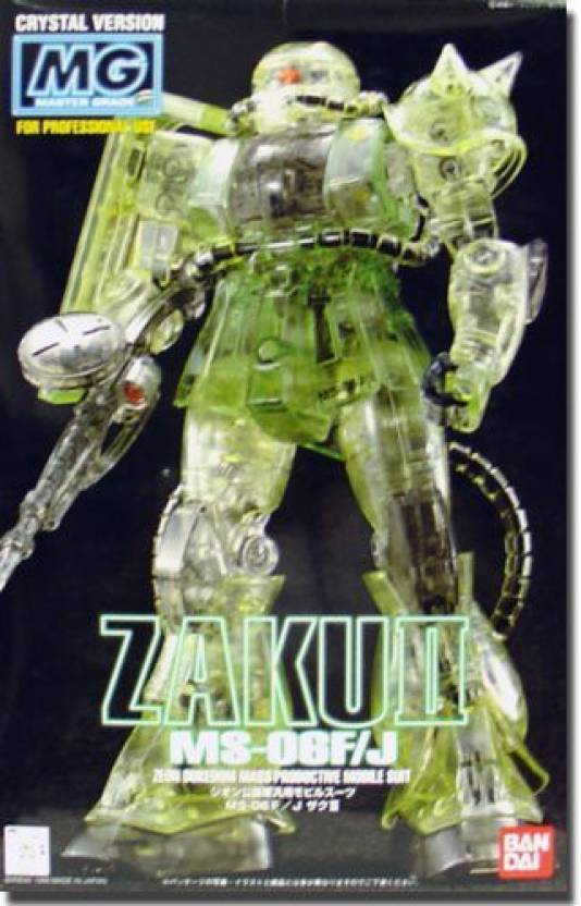 Bandai Gundam Mg Zaku Ii Ms 06f J 1 100 Scale Crystal Version