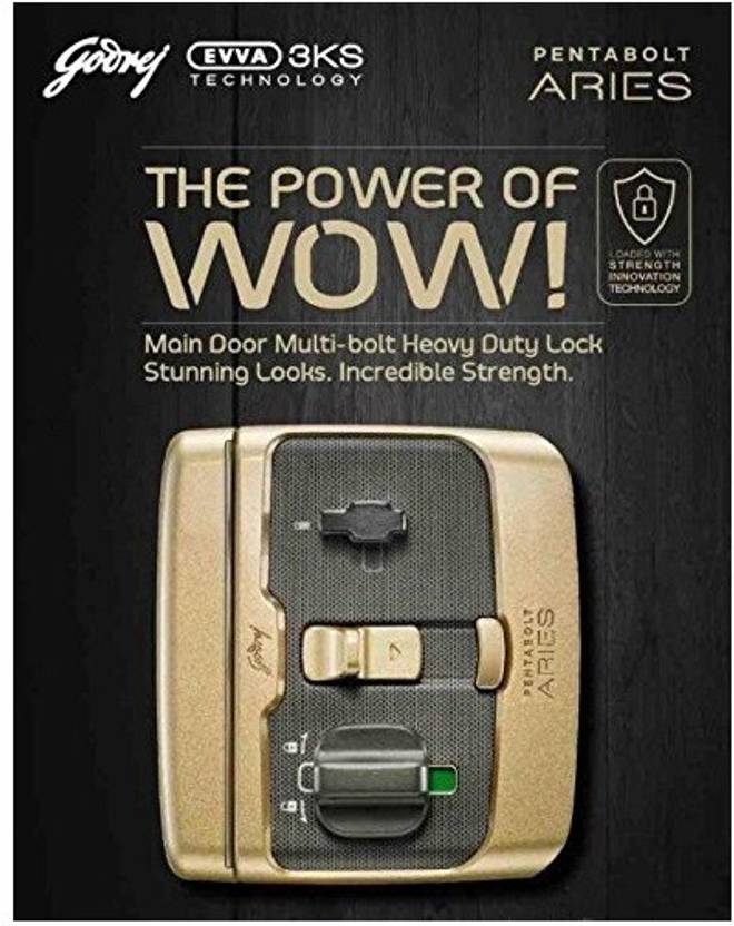 Godrej Pentabolt Aries 1ck Vegas Gold Deadbolt Lock Buy