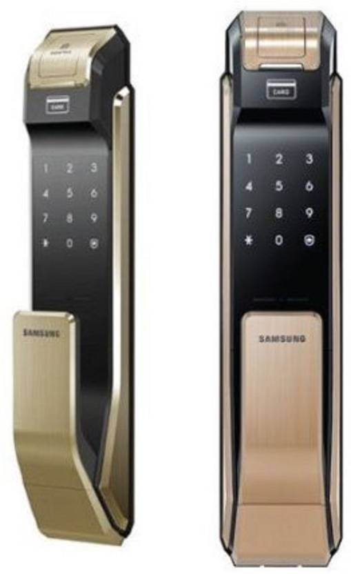 Samsung Digital Door Lock Shs P718 Gold Fingerprint Push Pull Two