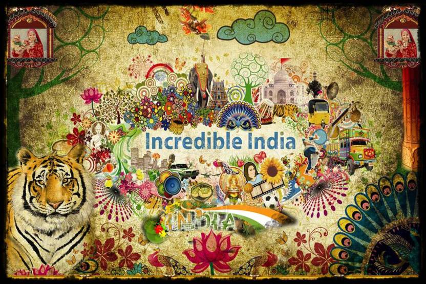 Incredible India Poster (Size 12 Inch x 18 Inch) (Pack of 1) Paper