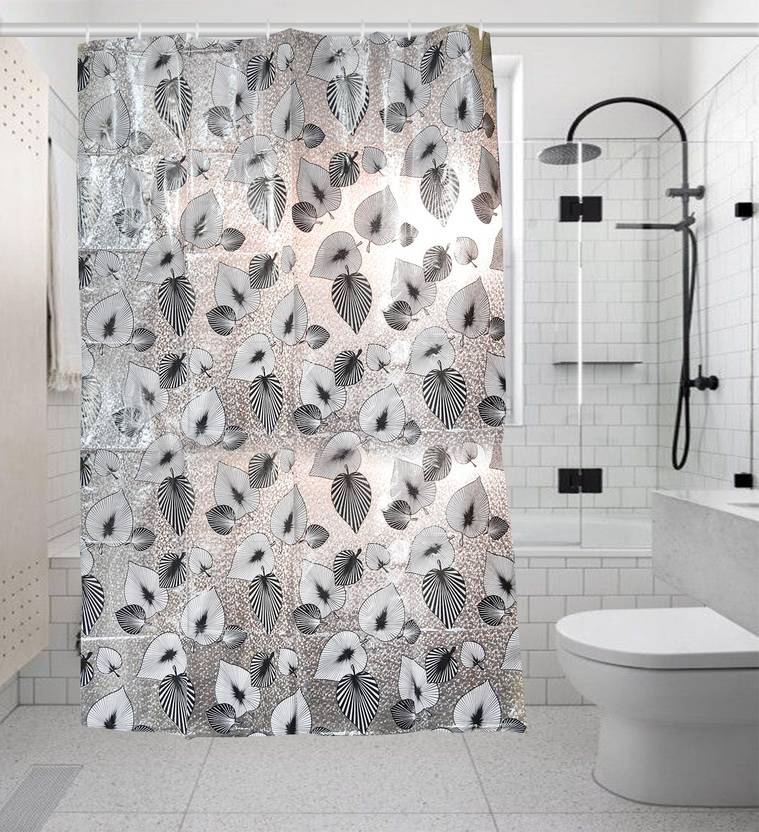 Khushi Creation 82 Cm 3 Ft Pvc Shower Curtain Single Curtain