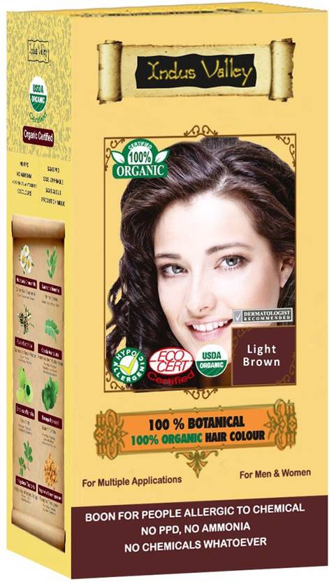 Indus Valley 100 Organic Botanical Light Brown Semi Permanent
