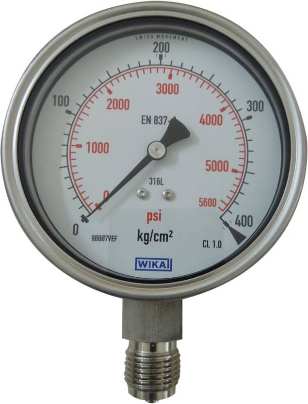 Wika 230.20.100 Range 0 to 400 Kg/cm² with psi Pressure Gauge