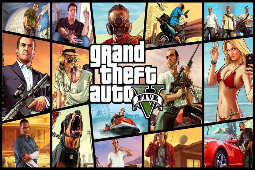 Grand Theft Auto 5 Poster Size 12 Inch X 18 Inch Pack Of 1 Paper Print