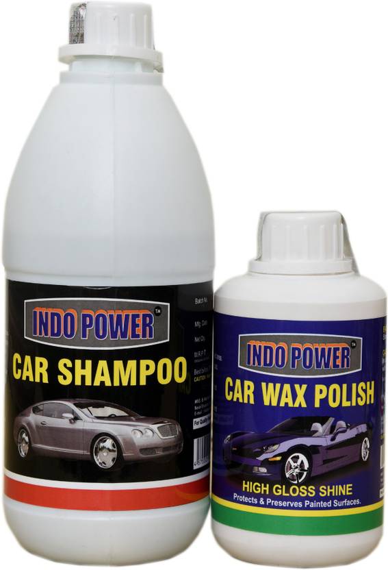 Indopower Car Shampoo 500ml Car Wax Polish 250ml Car Washing