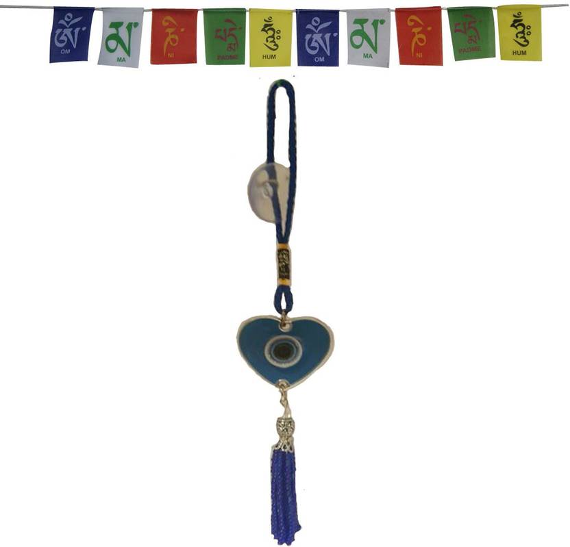 Divyamantra Decorative Evil Eye Heart Beat Pendant Amulet For Car