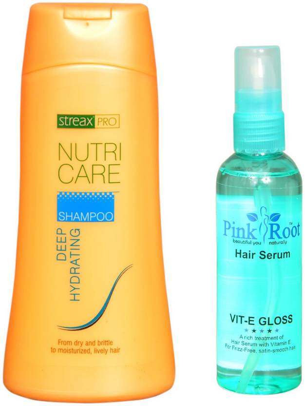 Streax Nutri Care Deep Hydrating Shampoo 250ml And Pink Root Hair