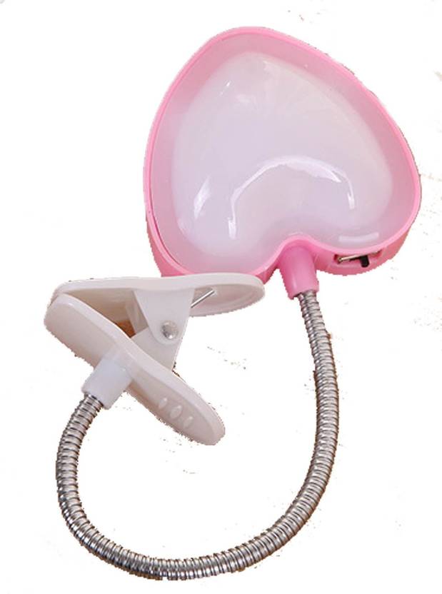 Jamboree Cute Mini Heart Shape Led Night Light With Clip Eye Energy Saving Protection Of Bedside Reading Light Light Room Kids Gift Light Table Lamp
