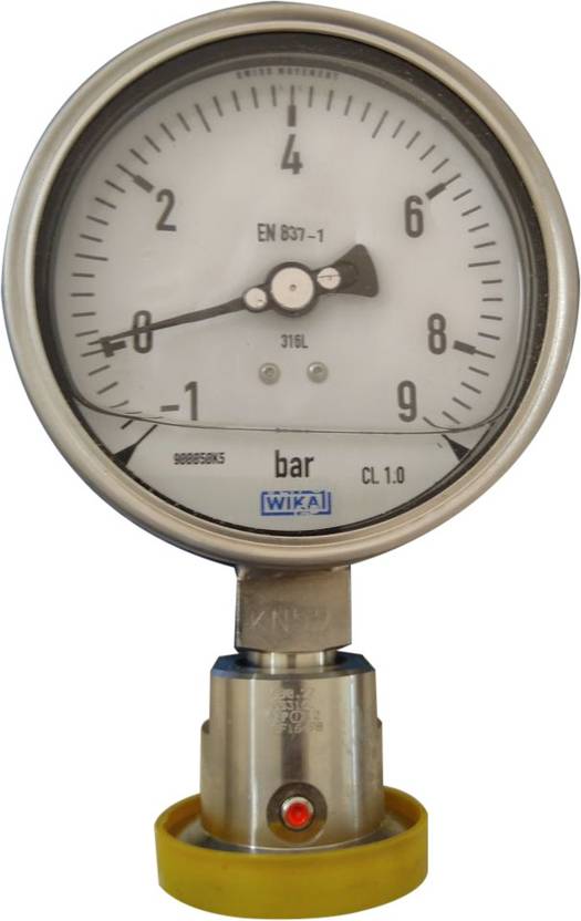 Wika 233.50.100+990.22 Range 1 to +9 bar Pressure Gauge Hydrometer