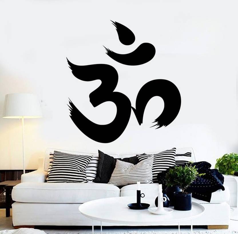 fantaboy black om design wall decal/sticker(62 x 42 cm) price in
