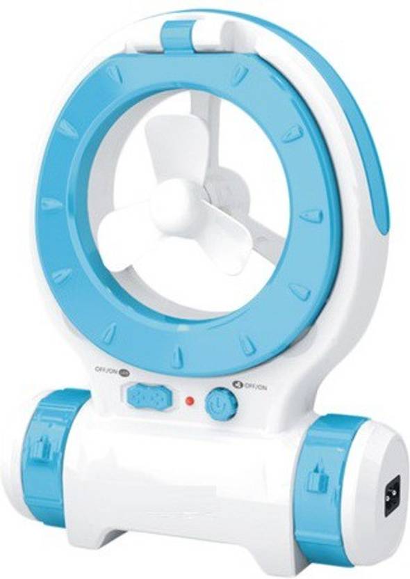 vibex rechargeable led multifunctional fan table lamp for office