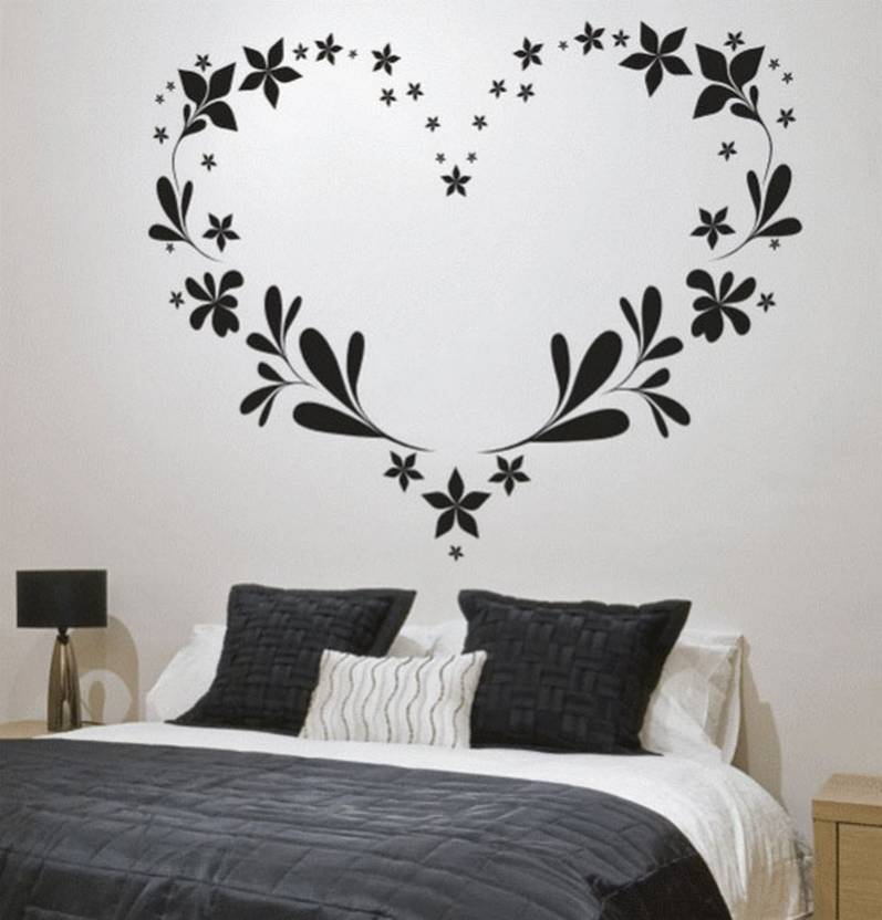 Fantaboy Floral Heart Design Wall Decal Sticker 62 X 42 Cm Price